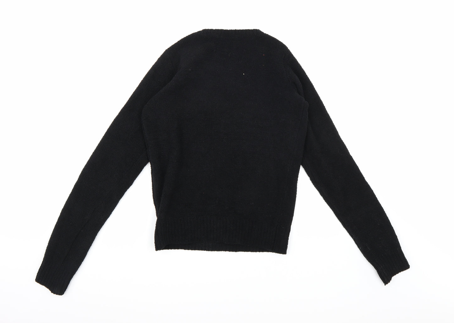 Dorothy Perkins Womens Black  Fleece Pullover Jumper Size 6