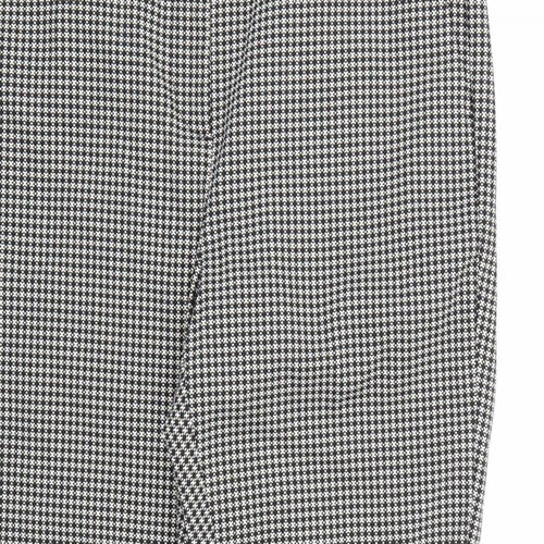 Marks and Spencer Womens Black Geometric  Trousers  Size 12 L26 in