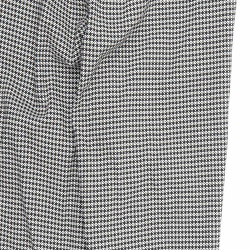 Marks and Spencer Womens Black Geometric  Trousers  Size 12 L26 in