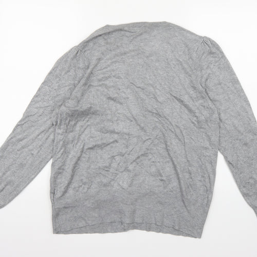 amrks Womens Grey  Knit Cardigan Jumper Size 20
