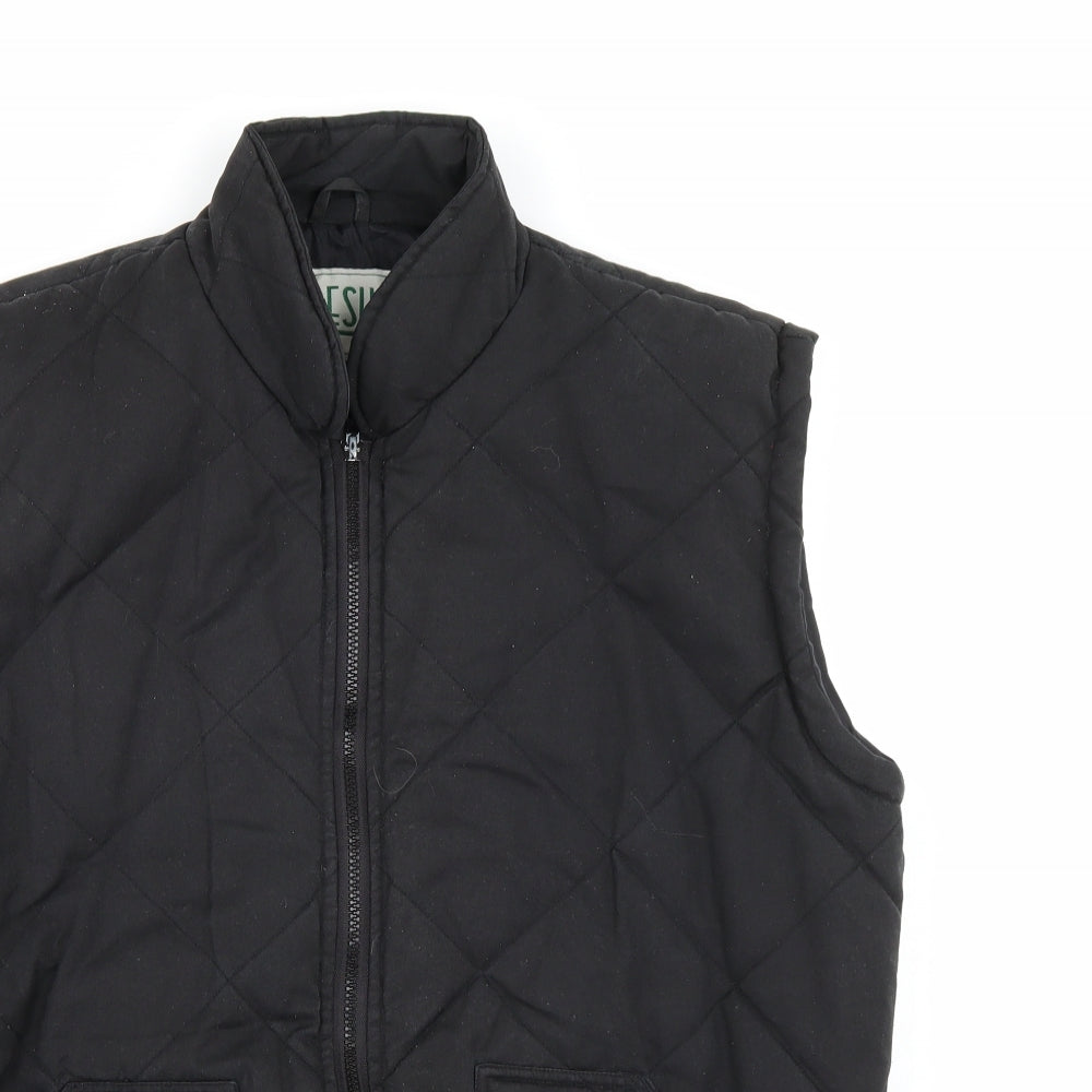 Result Mens Black   Gilet Coat Size M