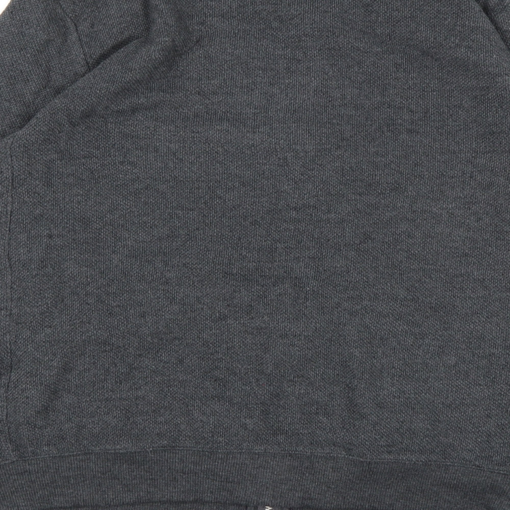 Burton Mens Grey  Knit Full Zip Jumper Size L