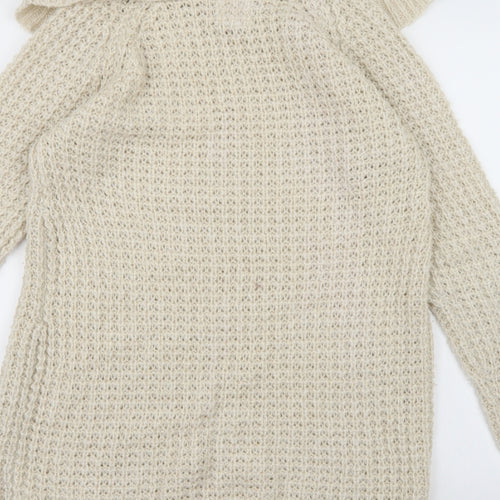 New Look Womens Beige  Knit Jumper Dress  Size 8