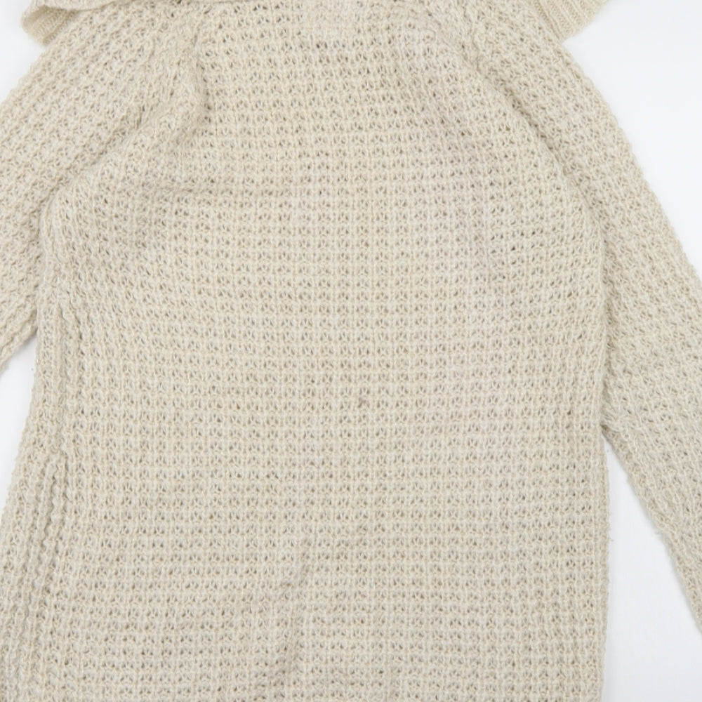 New Look Womens Beige  Knit Jumper Dress  Size 8