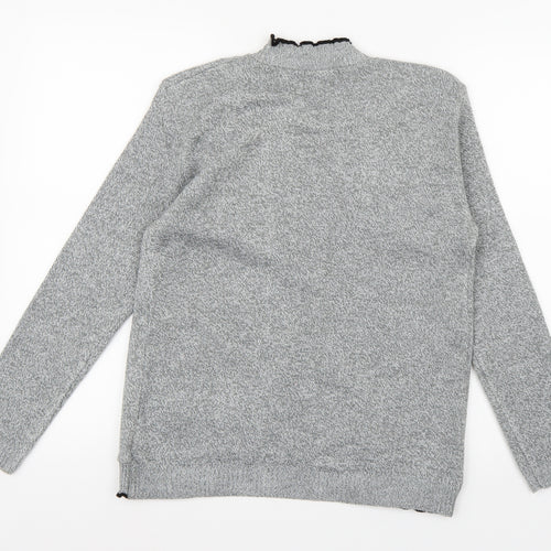 Glimpse Design Womens Grey  Knit Cardigan Jumper Size S