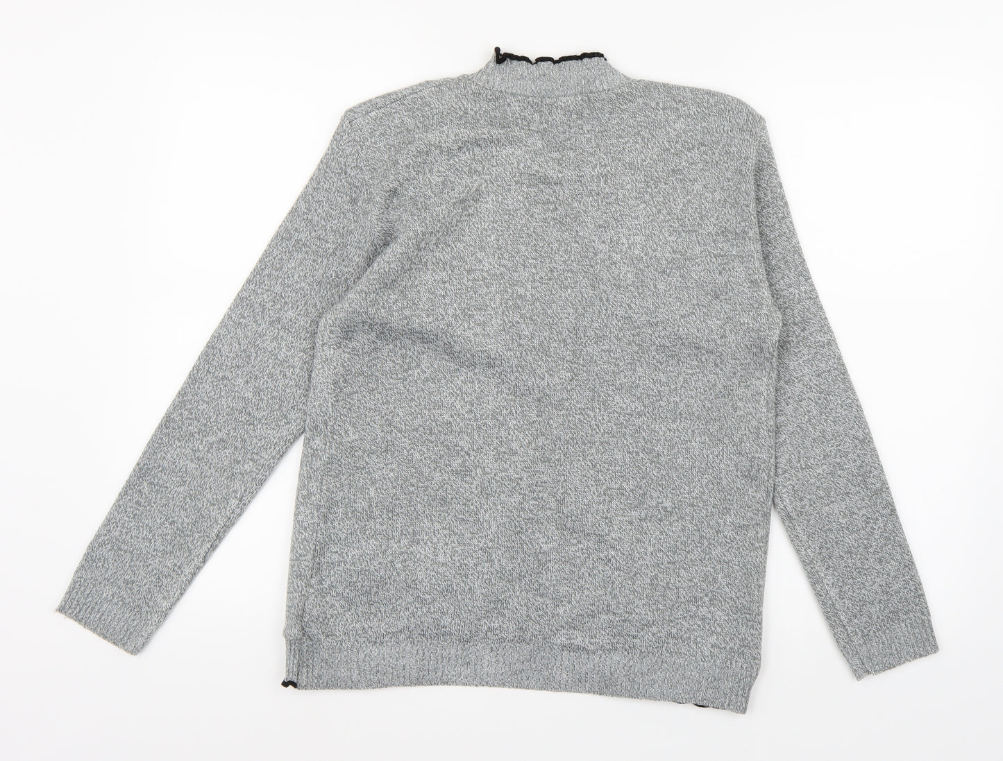 Glimpse Design Womens Grey  Knit Cardigan Jumper Size S