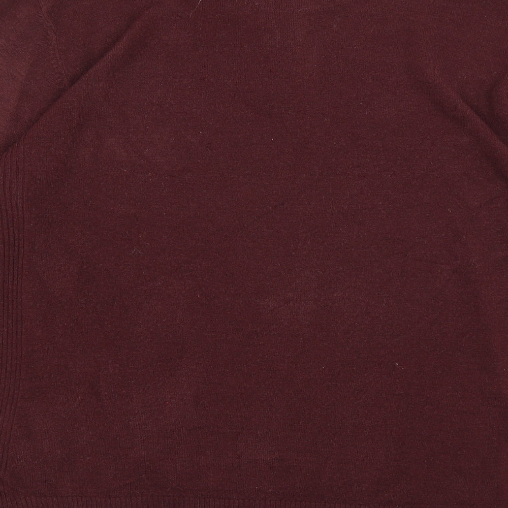 NEXT Mens Brown  Knit Pullover Jumper Size XL  - Burgundy