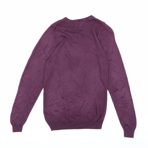 Marks and Spencer Mens Purple  Knit Pullover Jumper Size S