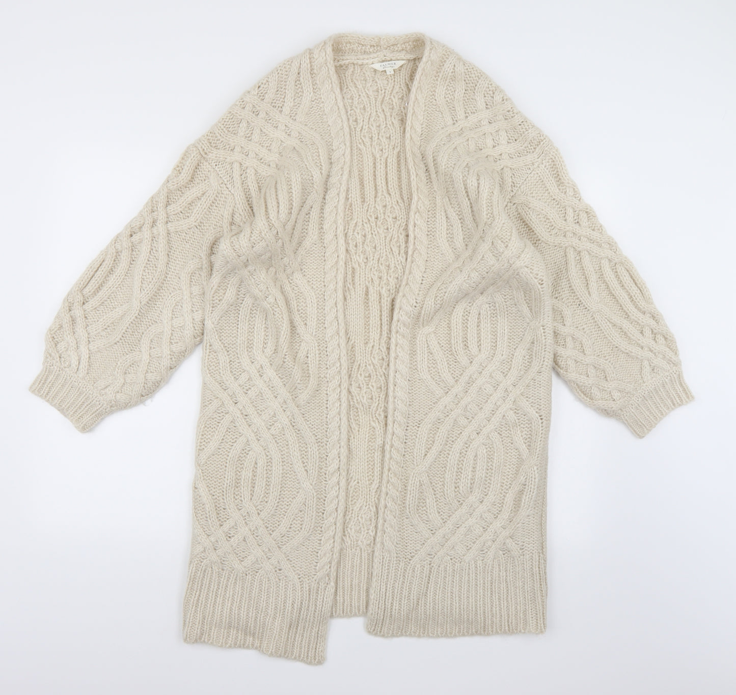 Falmer Heritage Womens Beige  Knit Cardigan Jumper Size S