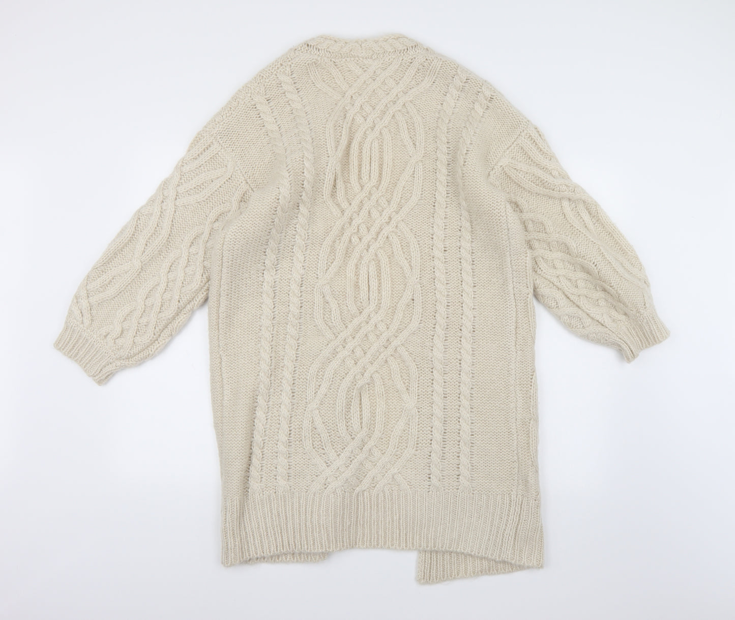 Falmer Heritage Womens Beige  Knit Cardigan Jumper Size S