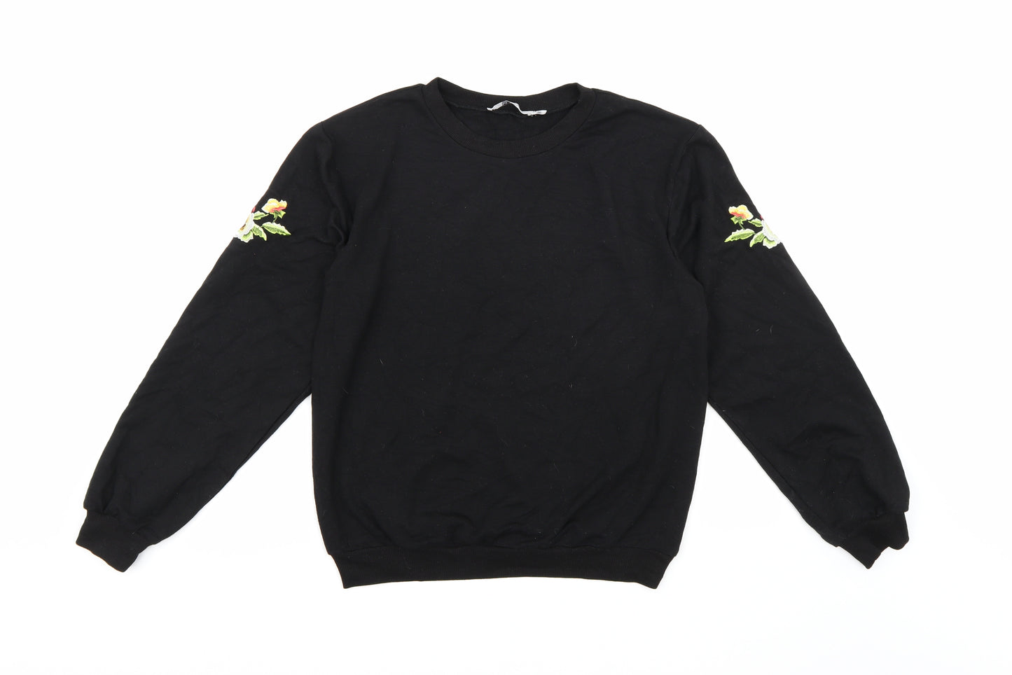 Monogram Womens Black   Pullover Sweatshirt Size S