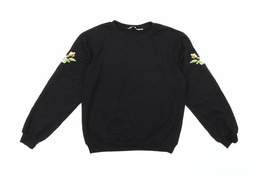 Monogram Womens Black   Pullover Sweatshirt Size S