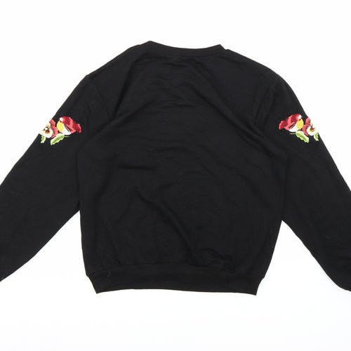 Monogram Womens Black   Pullover Sweatshirt Size S