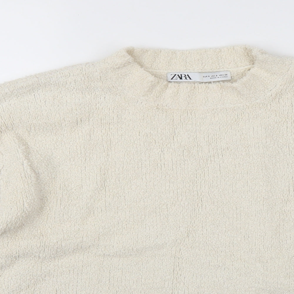Zara Womens Beige  Knit Pullover Jumper Size S