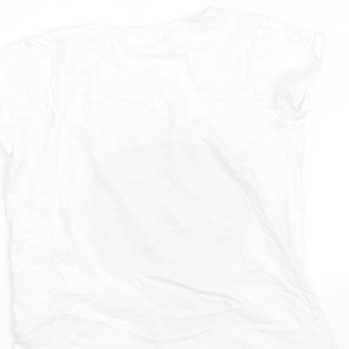 M&Co Girls White   Pullover T-Shirt Size 10-11 Years  - hearts