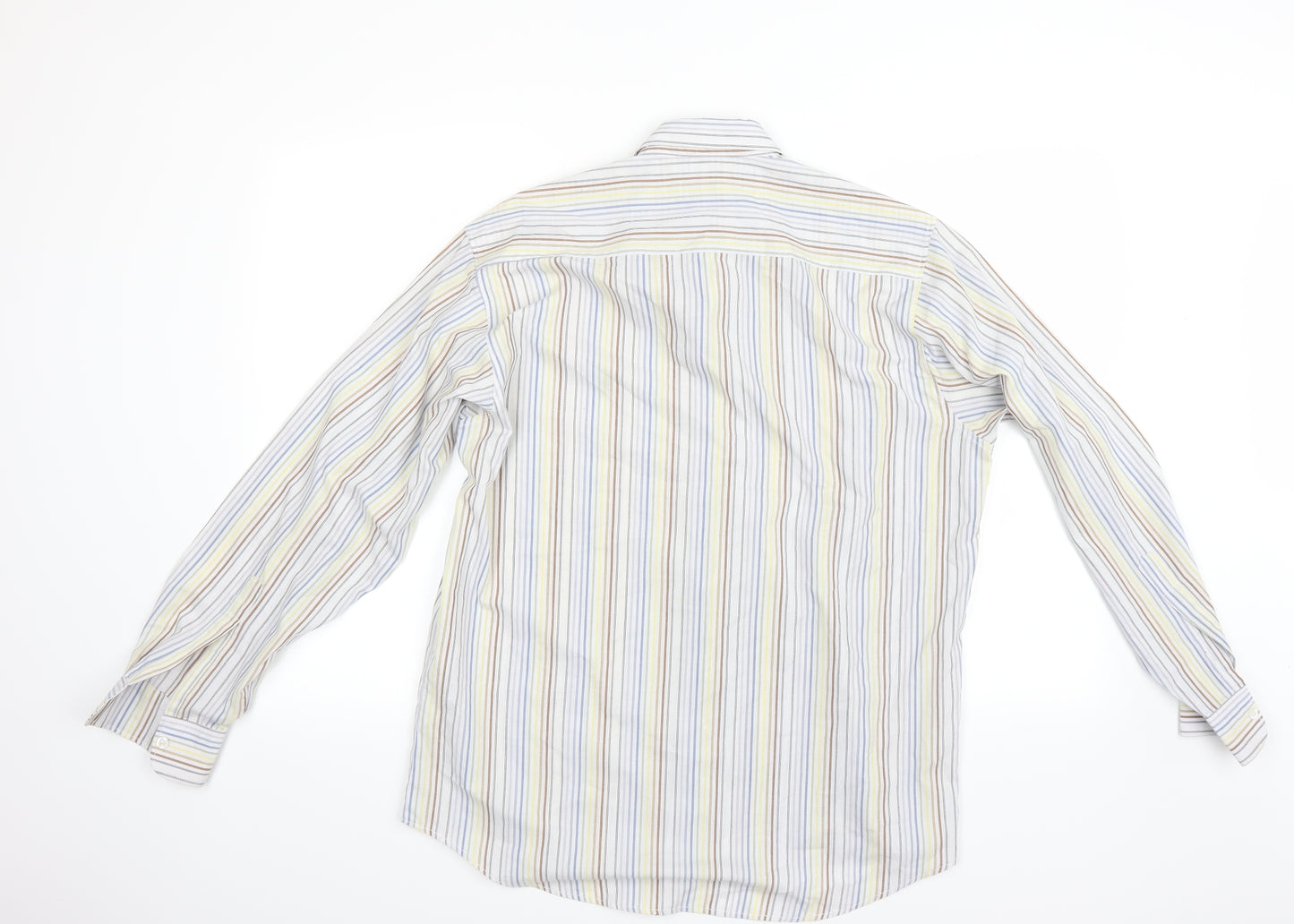 Ralph Lauren Mens White Striped   Button-Up Size XL