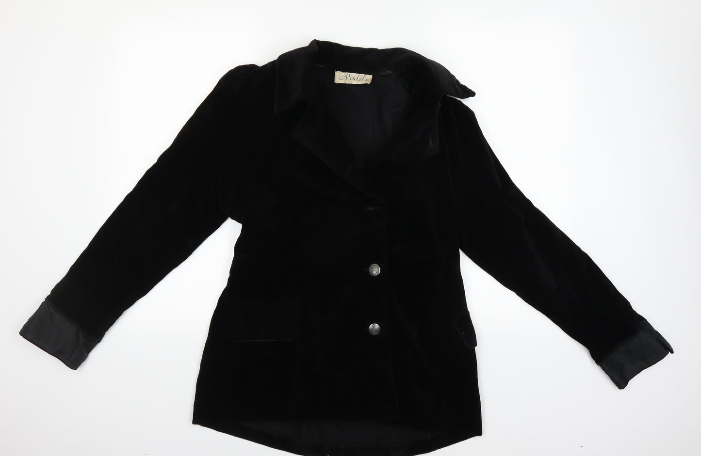 modele Womens Black   Overcoat Coat Size 12