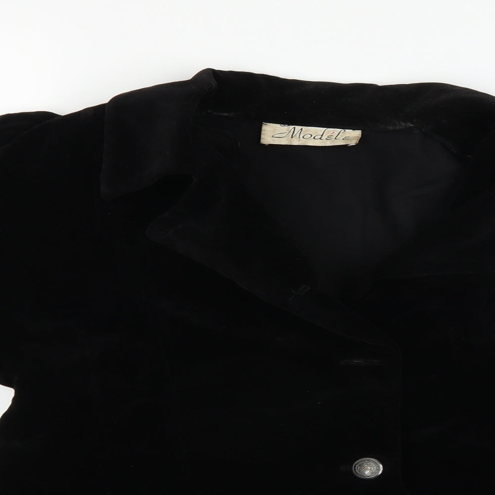 modele Womens Black   Overcoat Coat Size 12