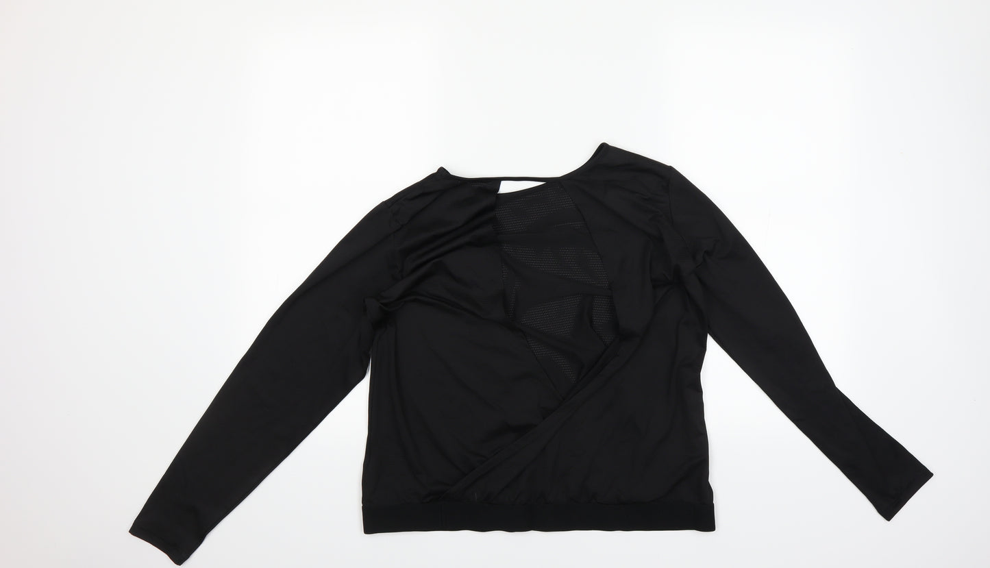 H&M Womens Black   Jersey T-Shirt Size 10