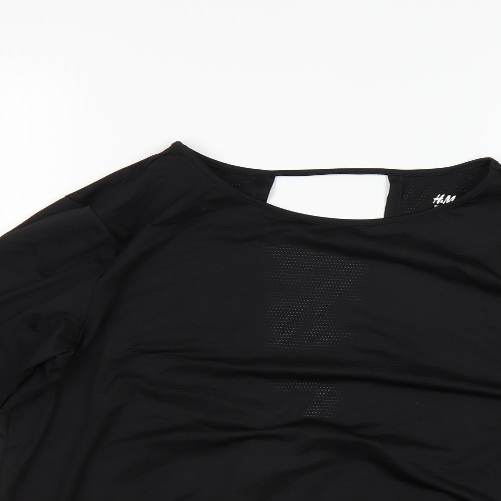 H&M Womens Black   Jersey T-Shirt Size 10