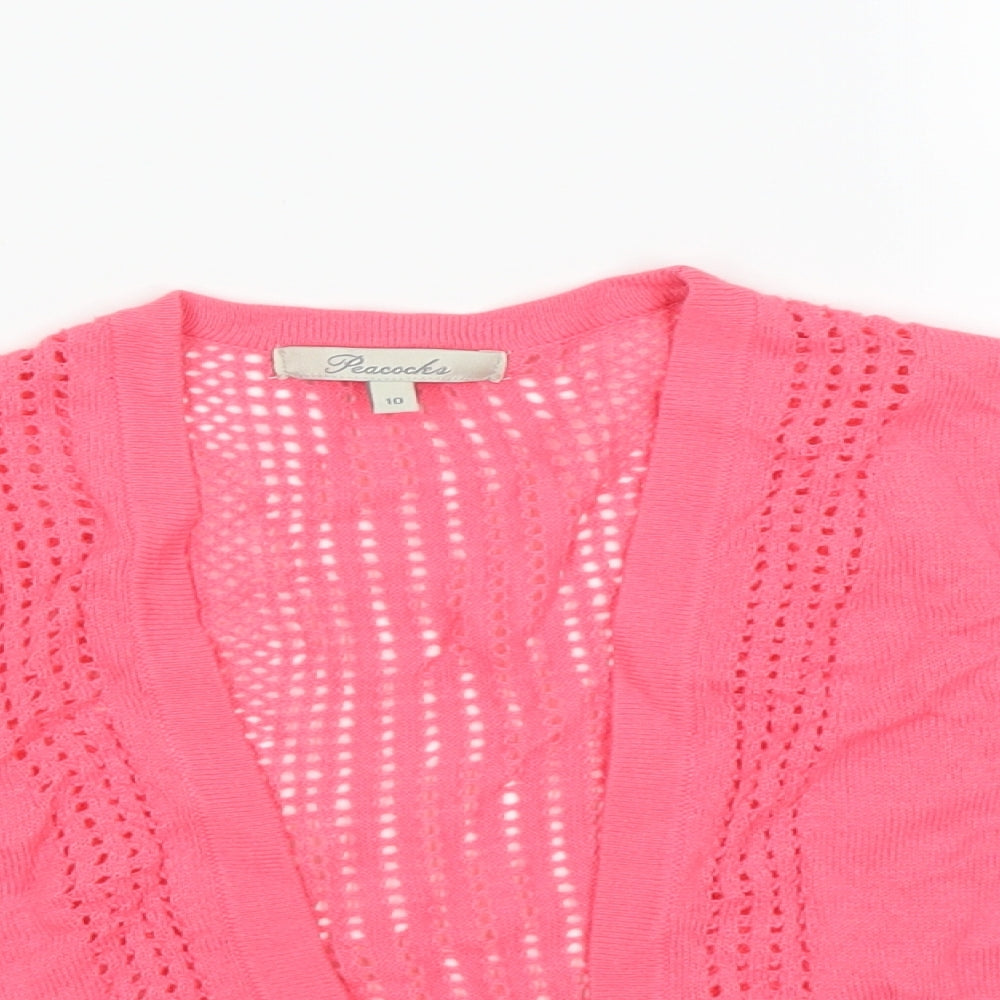Peacocks Womens Pink   Cardigan Jumper Size 10
