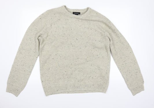Front view of Cedarwood State men’s beige jumper, size L