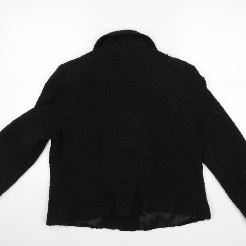 Preworn Womens Black   Overcoat Coat Size 16