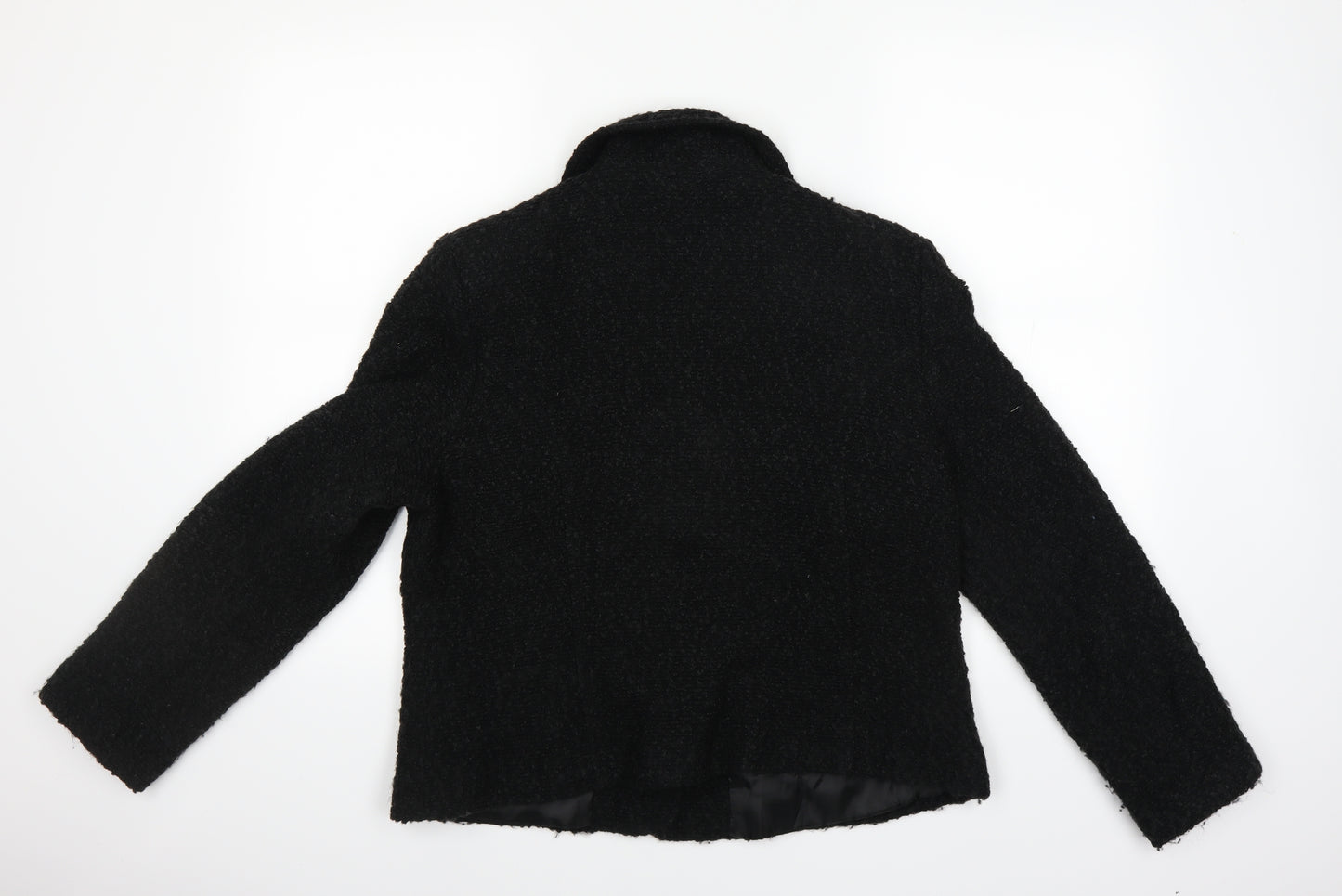 Preworn Womens Black   Overcoat Coat Size 16