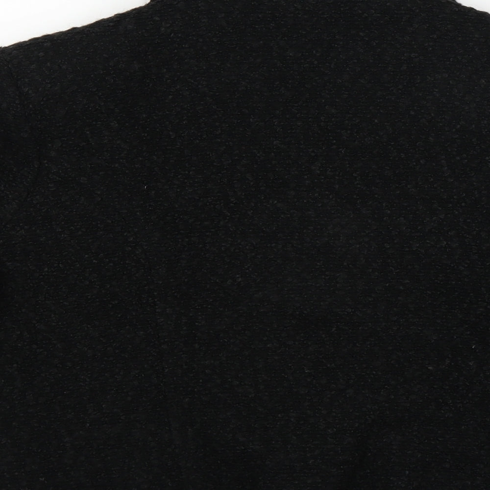 Preworn Womens Black   Overcoat Coat Size 16