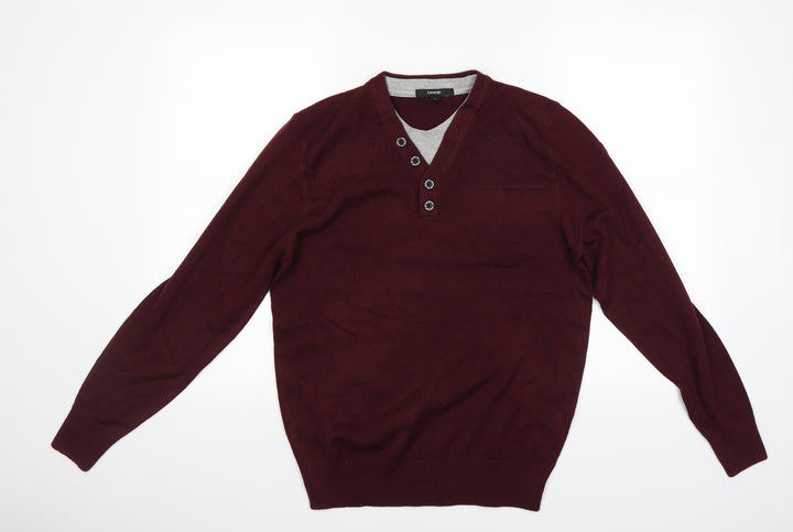 George Mens Purple   Pullover Jumper Size S