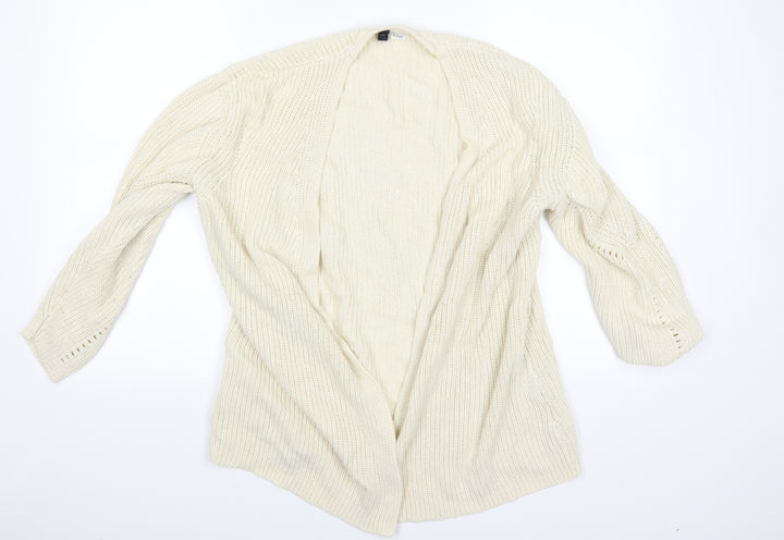 Divided Womens Beige Cardigan Jumper Size 10