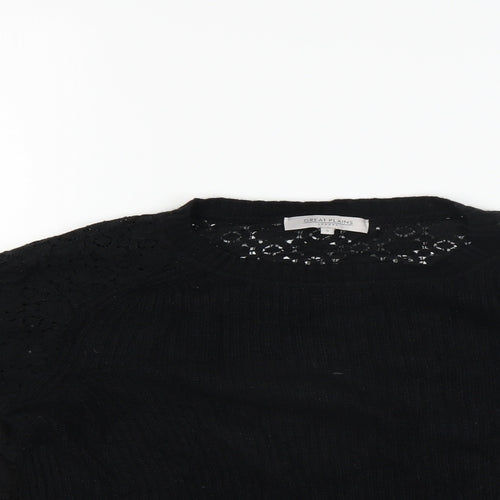 GREAT PLAINS Womens Black   Pullover Jumper Size S