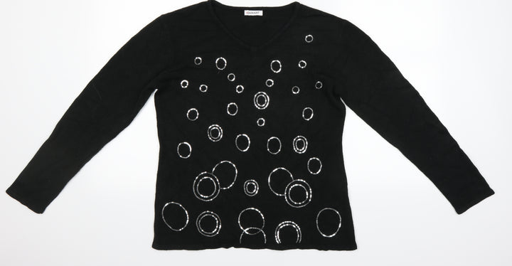 Damart Womens Black   Pullover Jumper Size 10