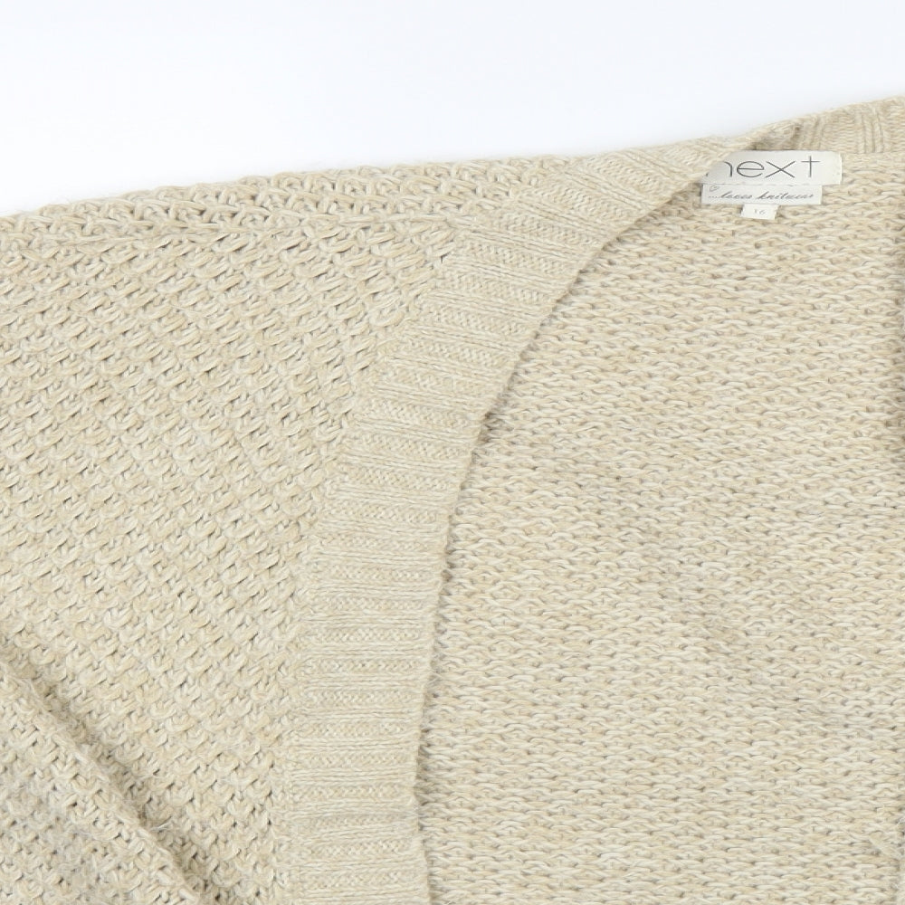 NEXT Womens Beige   Cardigan Jumper Size 16