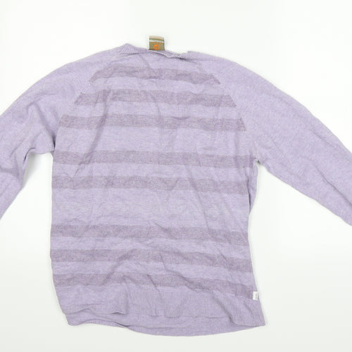 Merrell Womens Purple Striped  Pullover Jumper Size 14
