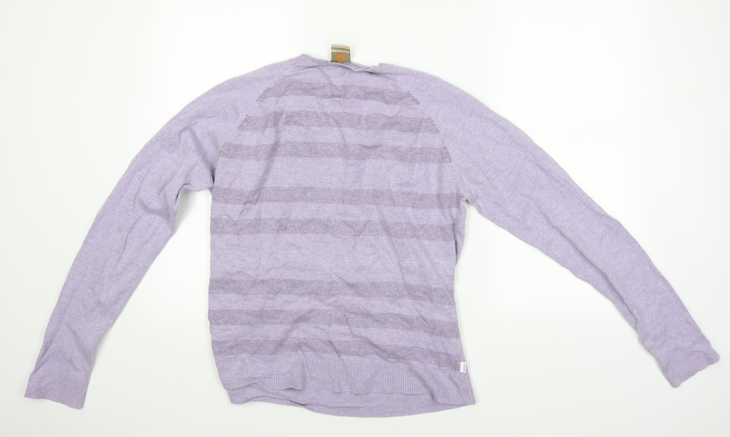 Merrell Womens Purple Striped  Pullover Jumper Size 14