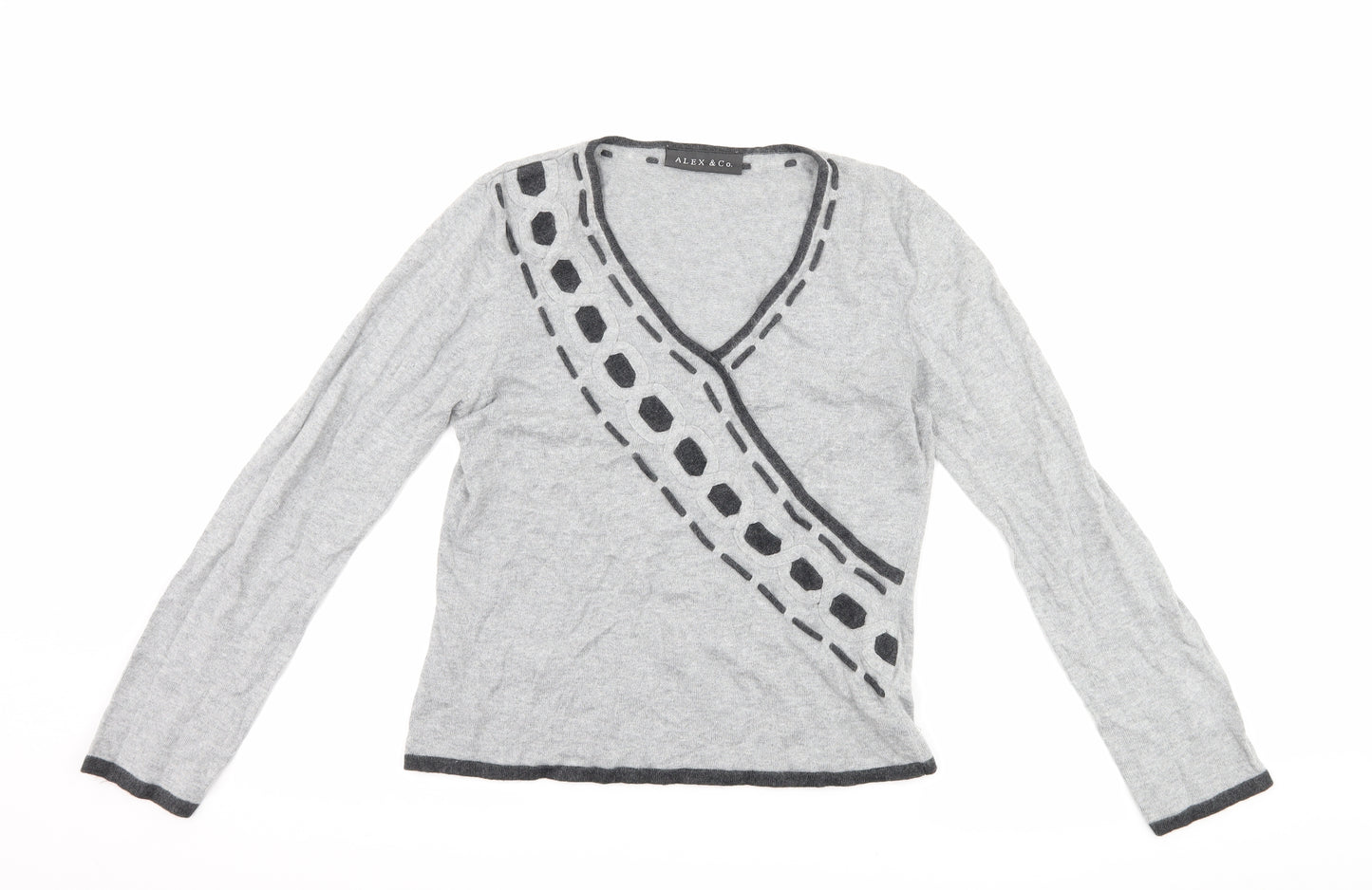 Alex & Co Womens Grey   Pullover Jumper Size 12