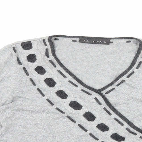 Alex & Co Womens Grey   Pullover Jumper Size 12