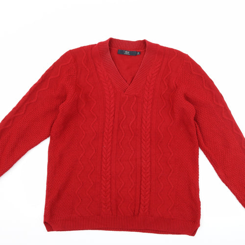 Isle Womens Red   Pullover Jumper Size M