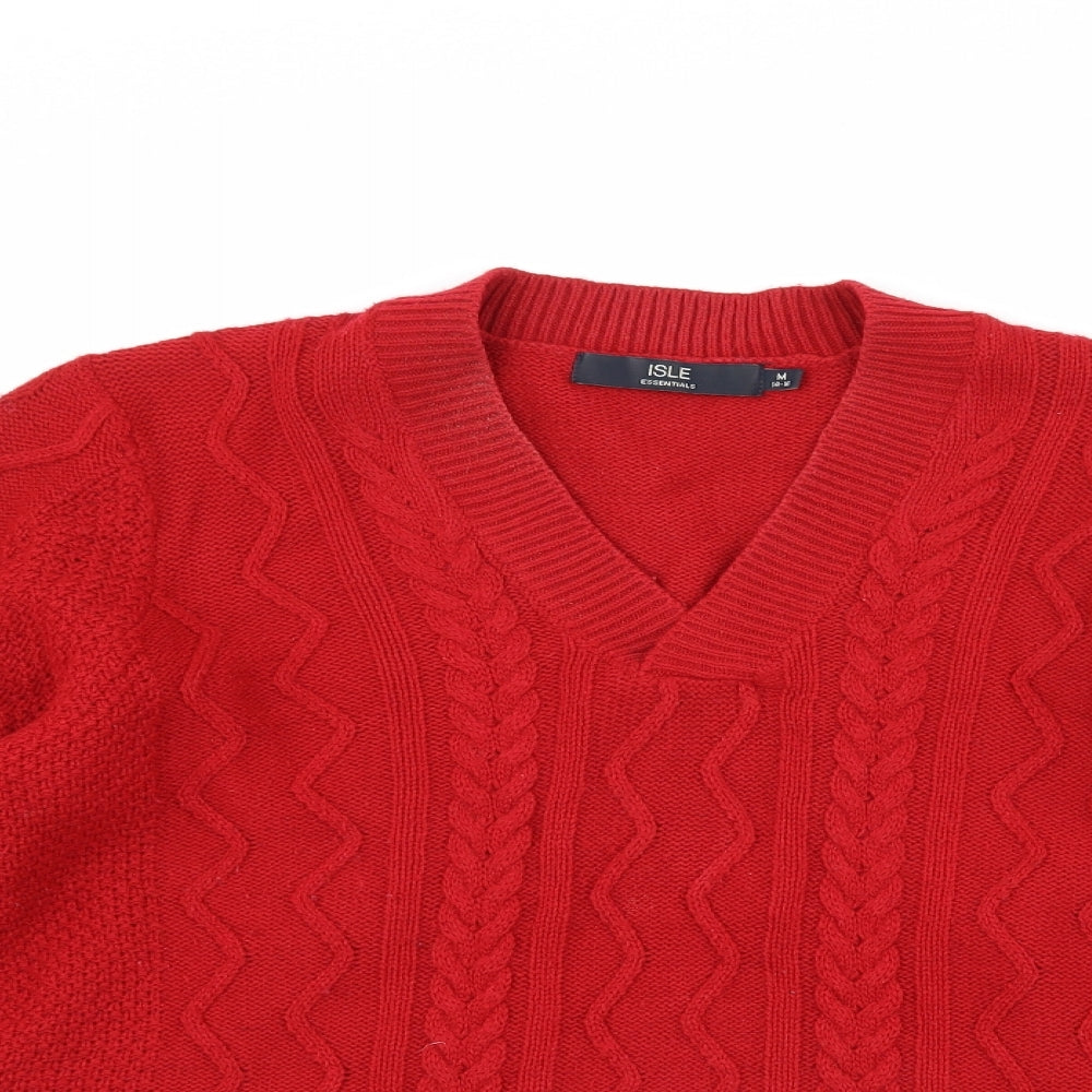 Isle Womens Red   Pullover Jumper Size M