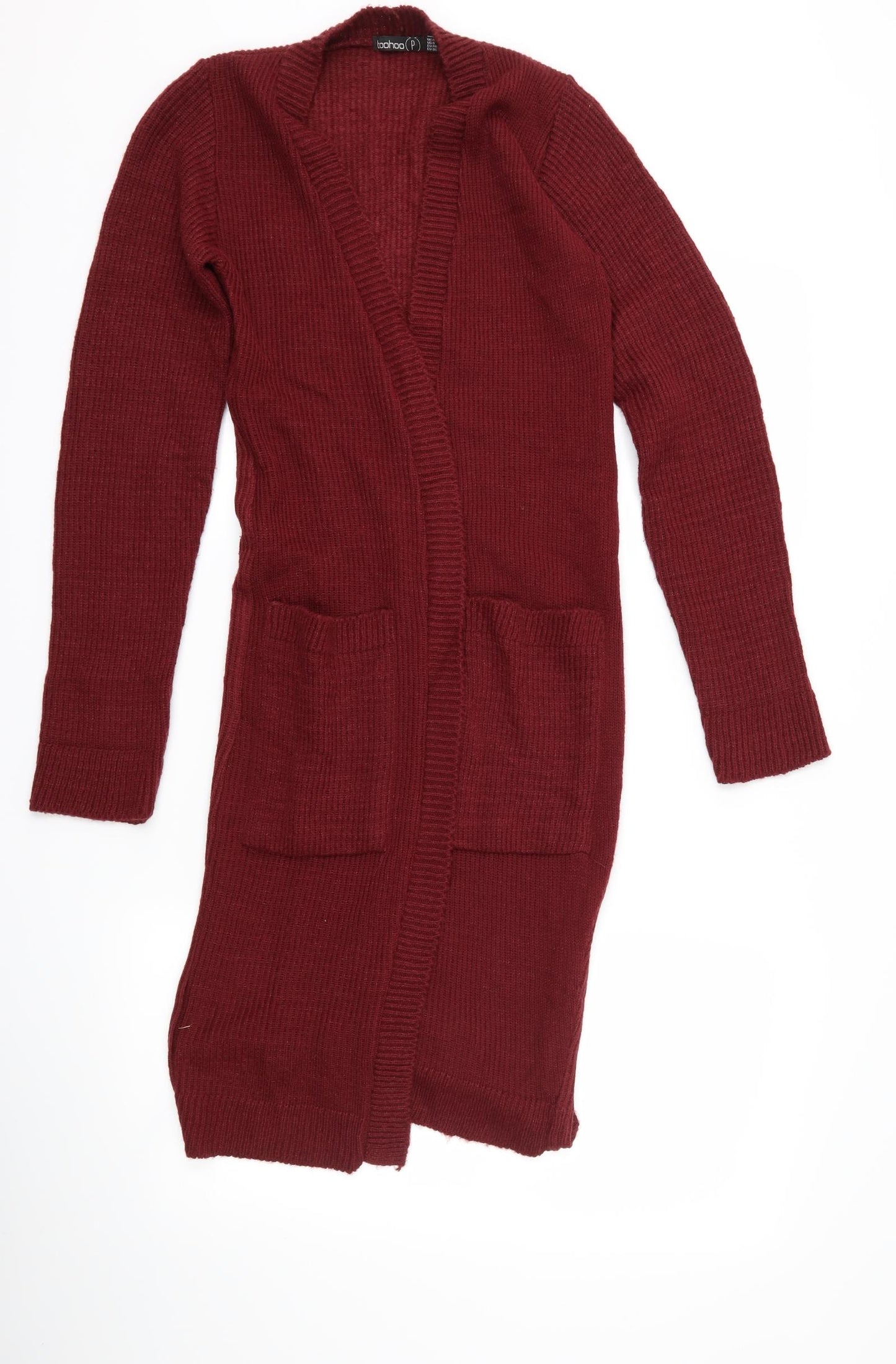Boohoo Womens Red   Jacket Coatigan Size 4