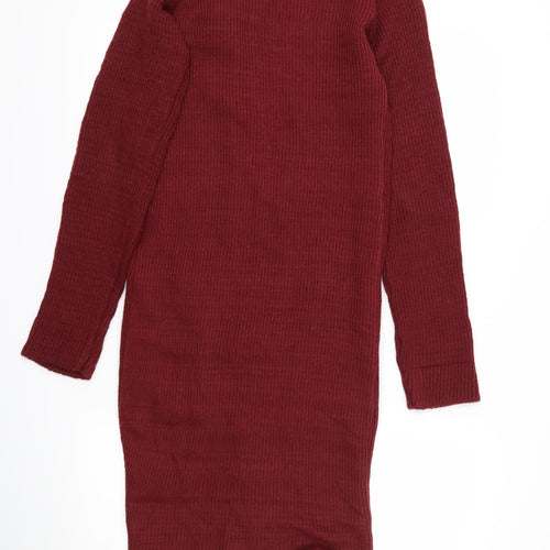 Boohoo Womens Red   Jacket Coatigan Size 4