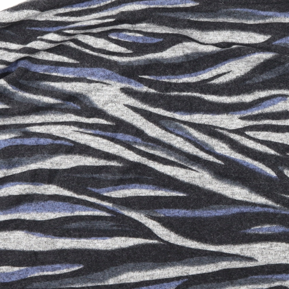 George Womens Grey Animal Print  Pullover Jumper Size M