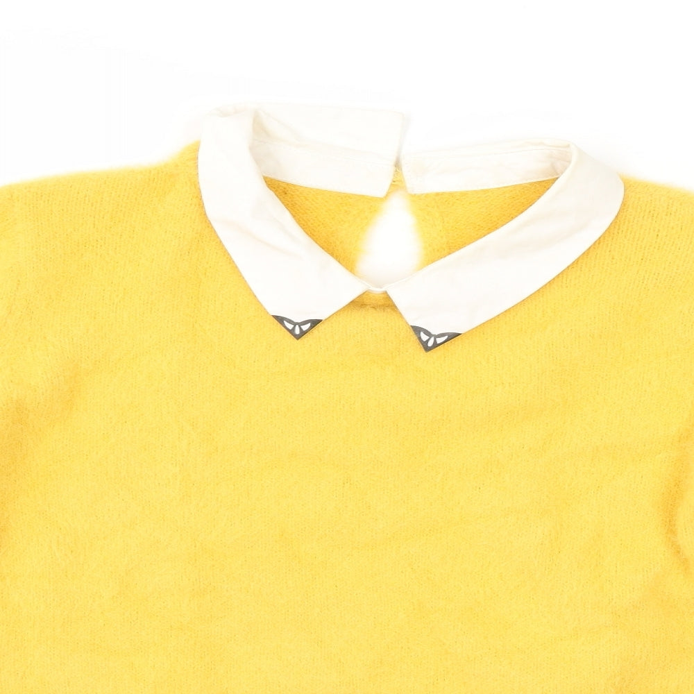Primark Womens Yellow   Pullover Jumper Size XS