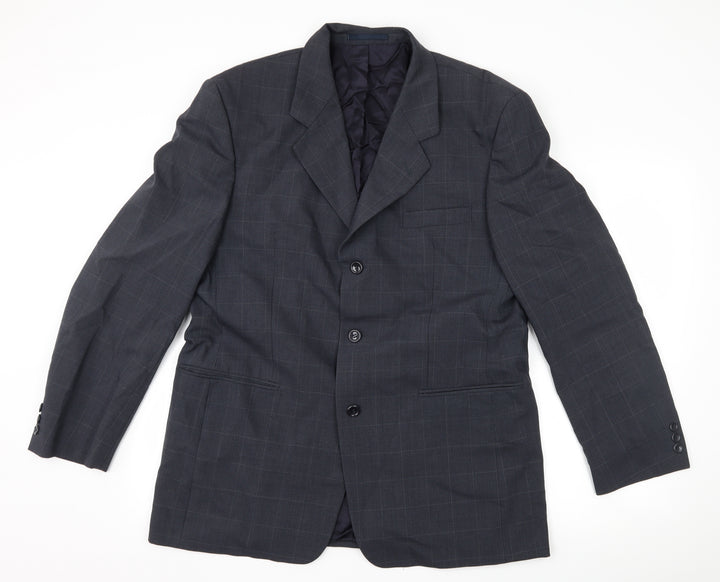 moorecroft Mens Grey Check Jacket Suit Jacket Size 42