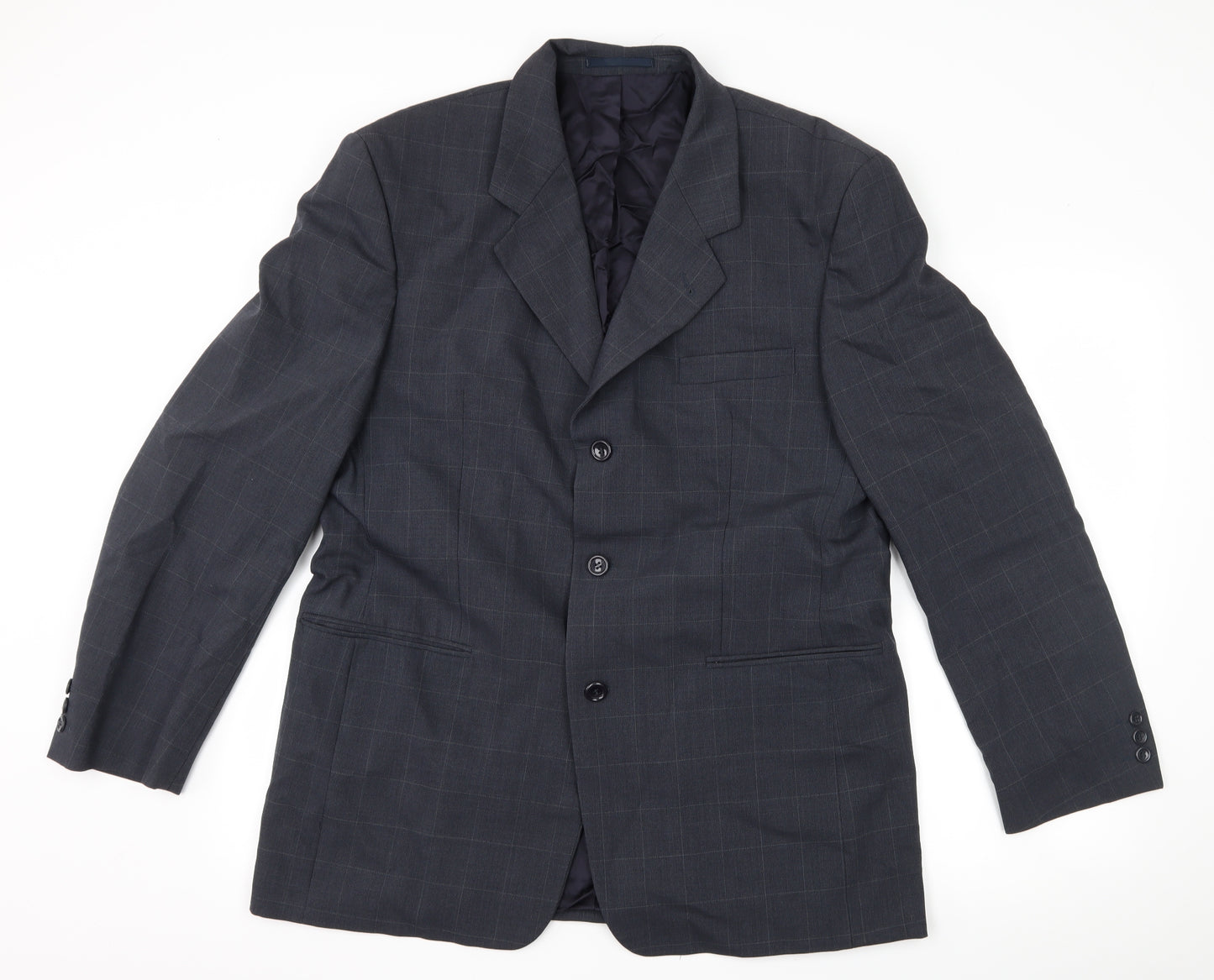 moorecroft Mens Grey Check  Jacket Suit Jacket Size 42
