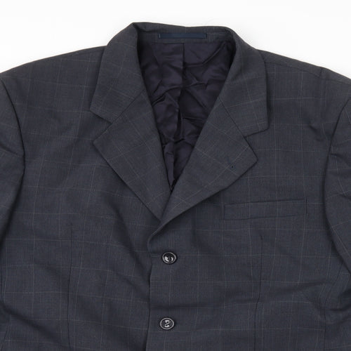 moorecroft Mens Grey Check  Jacket Suit Jacket Size 42