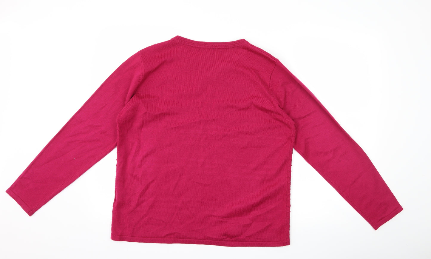 casamia Womens Pink  Knit Pullover Jumper Size L