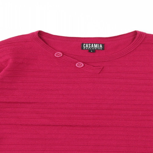 casamia Womens Pink  Knit Pullover Jumper Size L