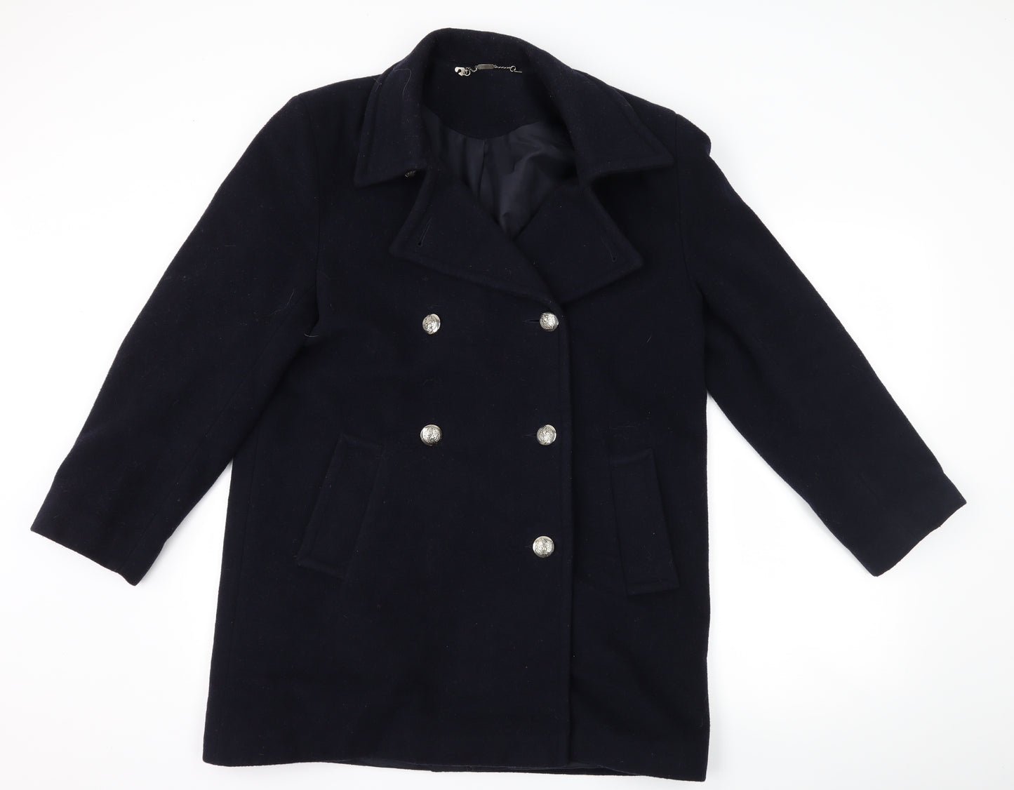 St Bernard Womens Blue   Overcoat Coat Size 10